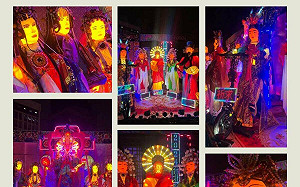 台北燈節出現詭異「眾神肖像」 民眾驚嚇：是提早中元普渡？