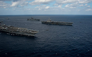  對中國及北韓「秀肌肉」 南華早報：美國5航艦將空前齊聚西太平洋