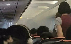 長灘島飛上海航班空中驚魂 行動電源起火濃煙密布急降香港