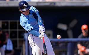 光芒教頭狂讚　張育成首打席開轟留下好印象