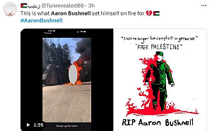 驚悚！拒同謀種族滅絕 美1軍官以使館前直播自焚亡