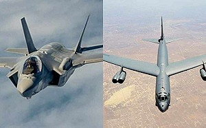 意外頻傳！美軍「Top Gun」F-35C起落架塌陷 B-52轟炸機引擎著火