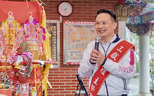 桃園天穿日祭天儀式 蘇俊賓手繪表達感念之意