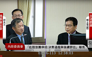 藍委問目前兩岸關係狀態 邱太三尷尬回「就差不多這樣」