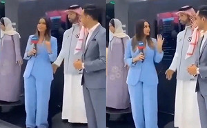 (影)男性AI機器人伸「鹹豬手」偷摸女記者屁股 發明者道歉