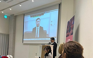 李問代表民進黨參加民主聯盟論壇  談中國侵略、地方政治貪腐成民主威脅