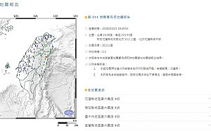 快訊》地牛翻身！18:49分花蓮地震 規模5.3