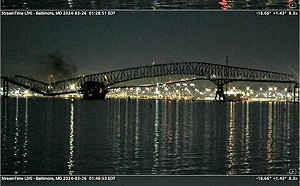 美鋼橋遭貨輪撞斷6失蹤 馬里蘭州長：DALI號撞上前發出求救訊號