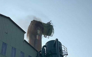 (影)7.2強震災情頻傳！雲林虎尾糖廠煙囪震毀畫面曝 台糖處理中