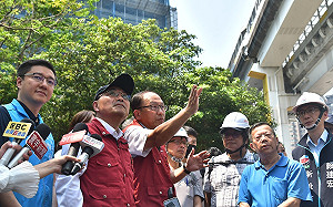 視察環狀線中和段鋼梁錯位情形 侯友宜：全線檢測安全無虞才會通車