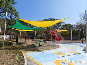 大潭埤旺萊公園鳳梨主題遊戲場啟用 黃偉哲邀親子同遊放電