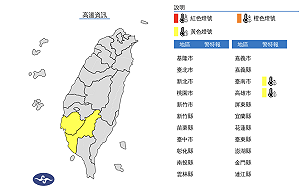 今各地高溫飆31度以上  明午後鋒面接近.雨區擴大