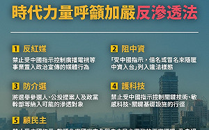 藍營籲修《反滲透法》引議論 時代力量提出五項呼籲 