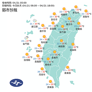 今高溫悶熱午後局部雨 週一起鋒面殺到、防致災雨