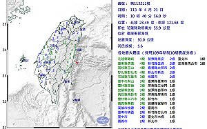 快訊》10:40發生5.6規模地震！全台有感 4縣市最大震度4級