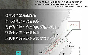 共機逼近基隆僅41浬 民眾黨抗議：停止一再挑釁 正視中華民國存在事實