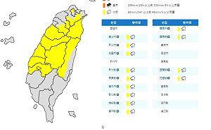 快訊》暴雨範圍擴大！氣象署：13縣市大雨特報