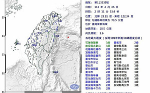 凌晨又搖！1分鐘連2起極淺層地震規模5.5、5.6 氣象署：非403餘震