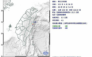 今晚又連兩震! 花蓮壽豐鄉規模4.9、4.1「極淺層地震」最大震度4級
