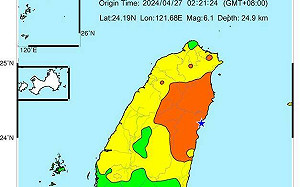 凌晨多起地震全台有感! 氣象署：仍然都是0403花蓮強震的餘震序列