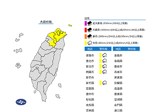 快訊》強降雨狂炸北部!氣象署:5縣市大雨特報