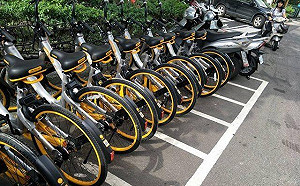 oBike占機車格 新北首開鍘最高罰600