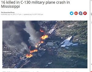 美軍陸戰隊加油機墜毀  16人喪生