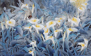 具像化的花語 細膩畫展在中壢