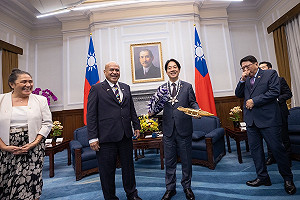 賴清德會晤友邦吐瓦魯總理 共同面對氣候變遷挑戰