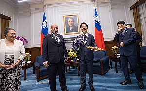 賴清德會晤友邦吐瓦魯總理 共同面對氣候變遷挑戰