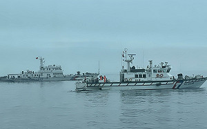 (影)中國「聯合利劍」擾烏坵、東引 海巡艇平行監控、告警驅離