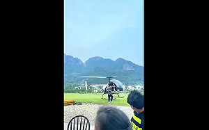 (影) 紅十字會直升機外送烤全羊? 影片惹議 中國官方：該機為合作對象私人所有