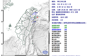 是新的地震! 8:32宜蘭發生4.9地震！氣象署坦言：不是403餘震
