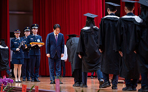 就任後首主持畢業典禮 賴清德勉警大生莫忘初衷