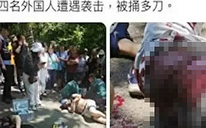 4名美國人在中國公園遊覽被殘忍刺成重傷 美方要求讓他們活著離開