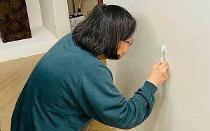 被蕭美琴邀做室內設計  蔡英文貼出「刷牆照」稱努力中 