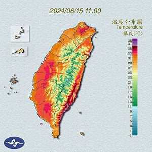 全台10大高溫出爐!台東太麻里38度焚風熱炸 氣象署:5縣市恐飆破36度