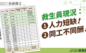 完善台南整體游泳環境  蔡筱薇爭取國際標準泳池  調整救生員薪資