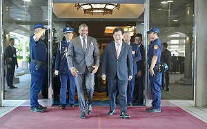 聖克里斯多福及尼維斯聯邦總理率團訪台 外長林佳龍接機歡迎