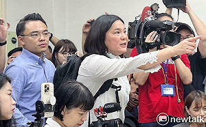 中國疑介入台灣政論 陳玉珍闖綠營記者會開嗆 吳崢：國民黨真的急了！