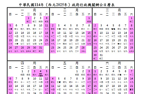 明年行政機關辦公日曆表拍板！3天以上的連假共計有6個