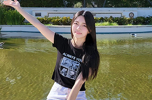 韓國女實況主「MAY」來台中暑昏倒!「面露痛苦蹲路邊」畫面曝光