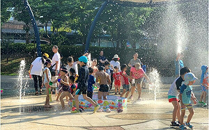 來玩水！ 林口文化廣場7/8起開放噴水