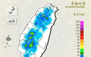 午後雷雨狂炸！南投集集累積雨量近70毫米居冠