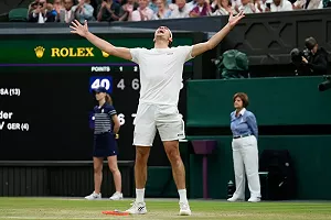 溫網/ Fritz讓二追三!苦戰五盤擊敗Zverev