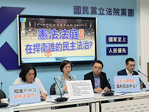 轟憲法法庭不公 翁曉玲怨「圍毆」、「武器不對等」