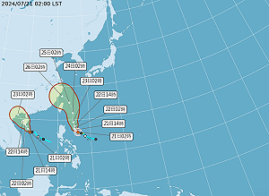 凱米颱風預估週二發海警 週三路徑轉彎最關鍵