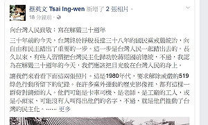 蔡英文：執政不是將公民團體主張照單全收