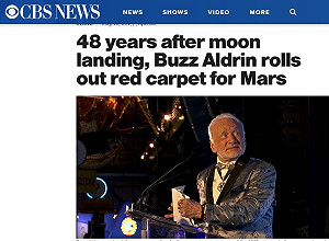 87歲登月太空人：人類2040年前可登陸火星