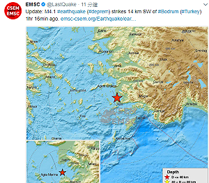 愛琴海旅遊勝地6.7強震  可能出現小海嘯